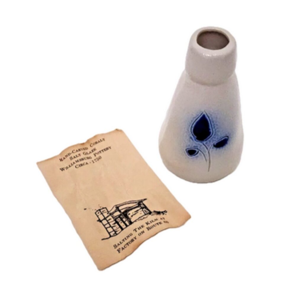 Cobalt Salt Glaze Williamsburg Pottery by JE Maloney Circa 1750 RARE COLLECTIBLE